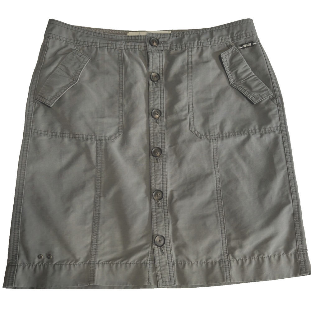 Converse Gray Cargo Skirt Womens Size 12 Pockets Casual Sporty Skater Y2K